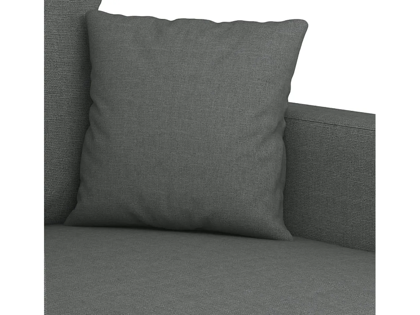 Sofá de 3 plazas de tela gris oscuro 180 cm