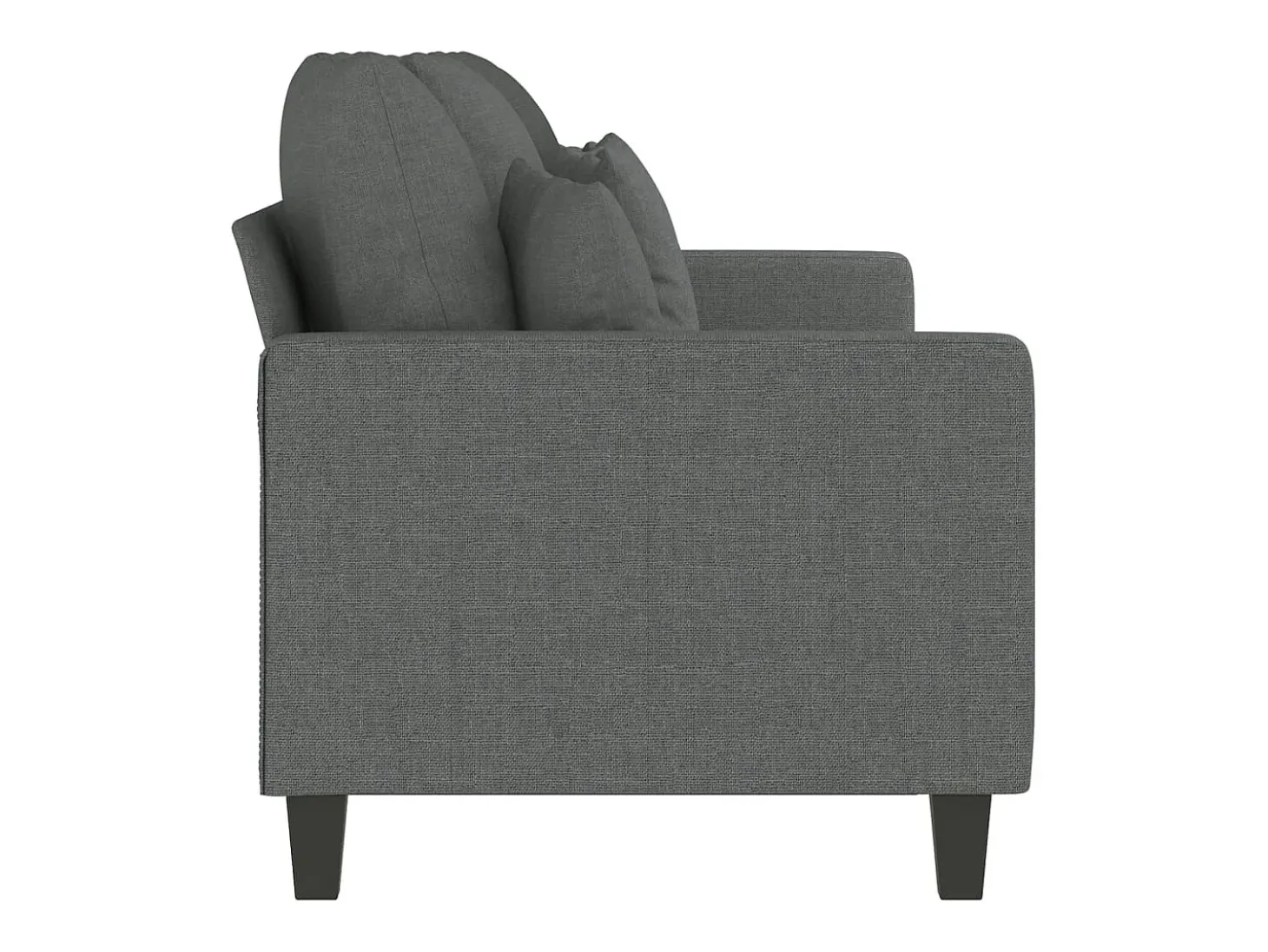 Sofá de 3 plazas de tela gris oscuro 180 cm