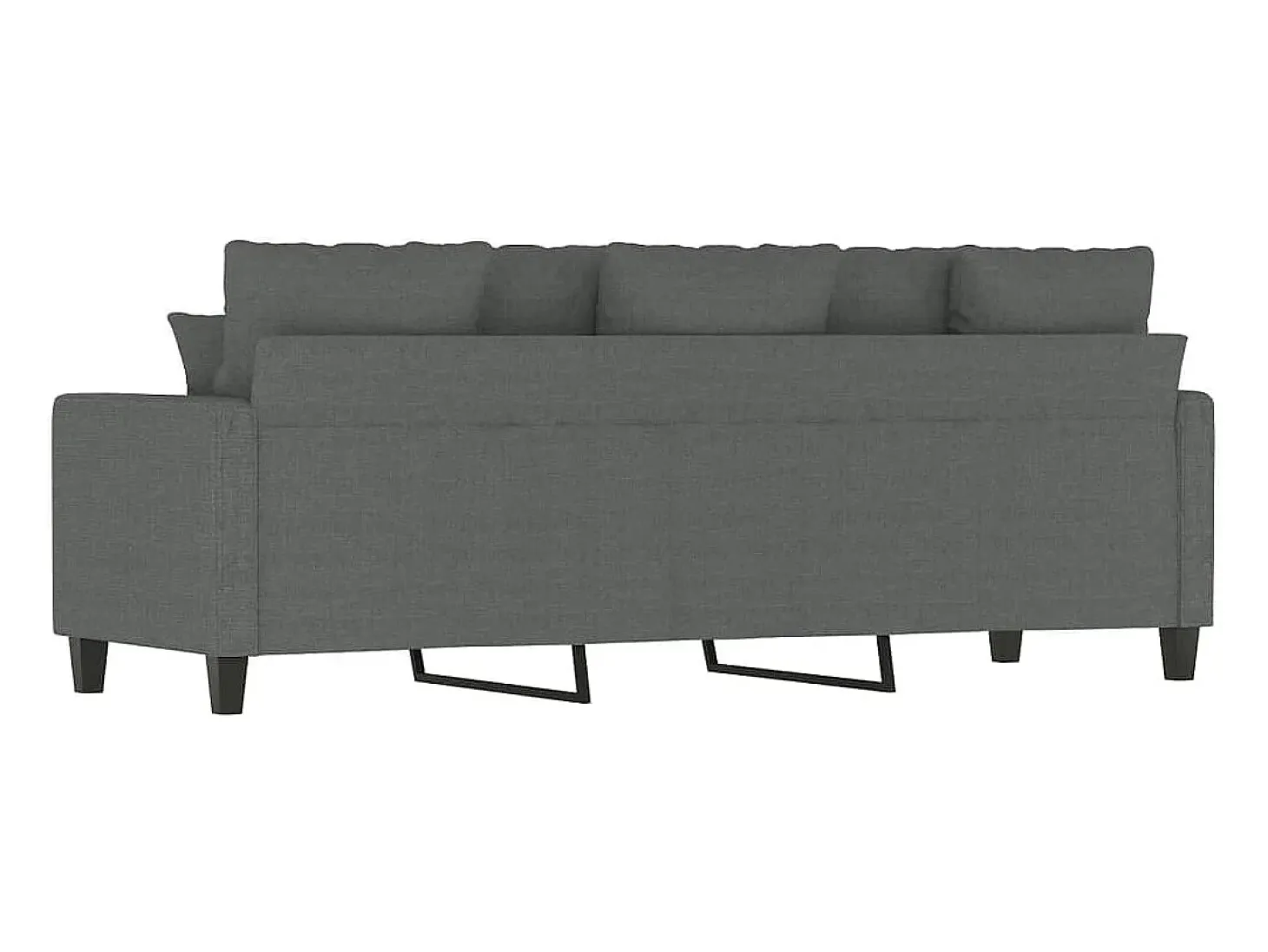 Sofá de 3 plazas de tela gris oscuro 180 cm