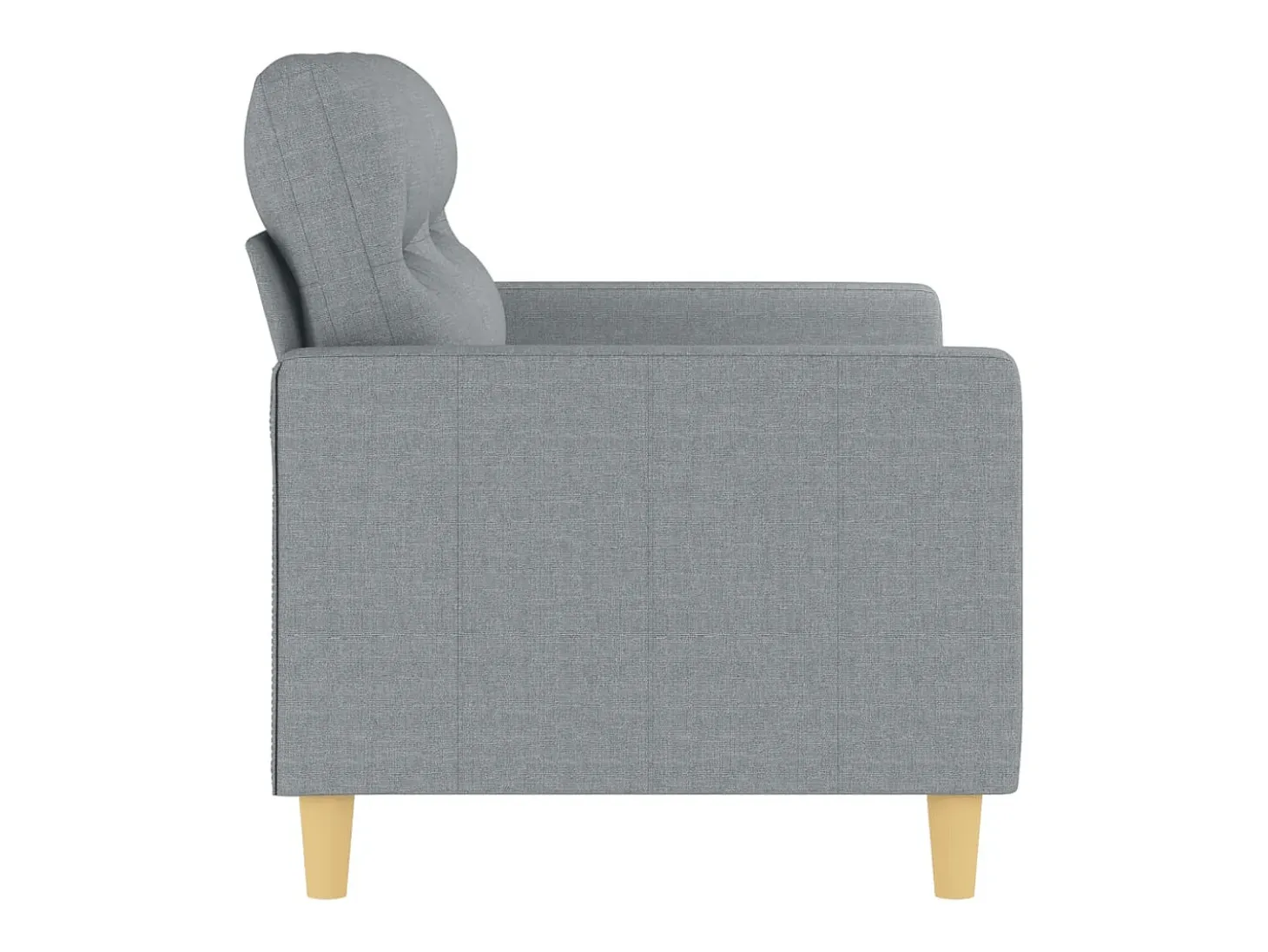 Sofá de 2 plazas de tela gris claro 120 cm