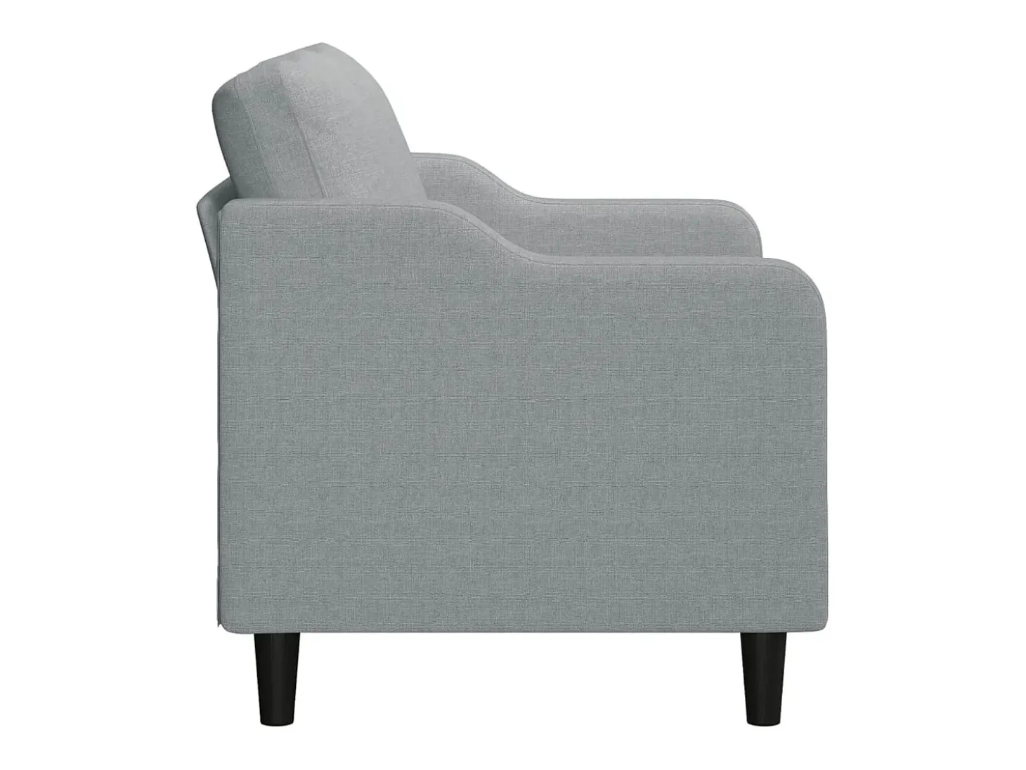 Sofá de 2 plazas de tela gris claro 120 cm