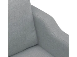 Sofá de 2 plazas de tela gris claro 120 cm