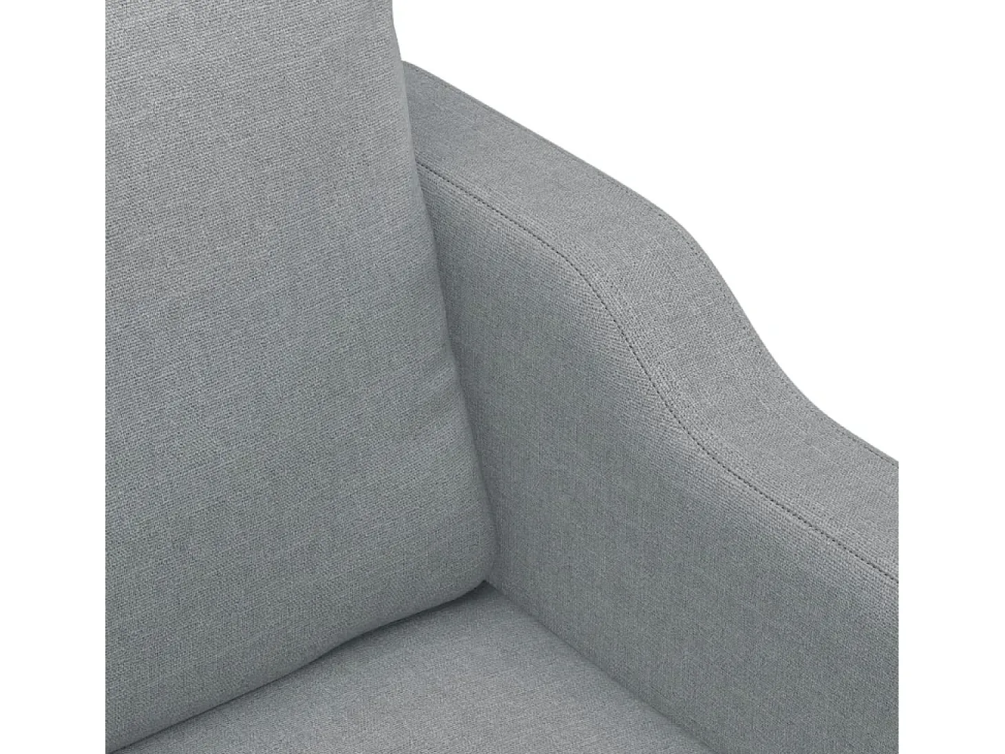 Sofá de 2 plazas de tela gris claro 120 cm