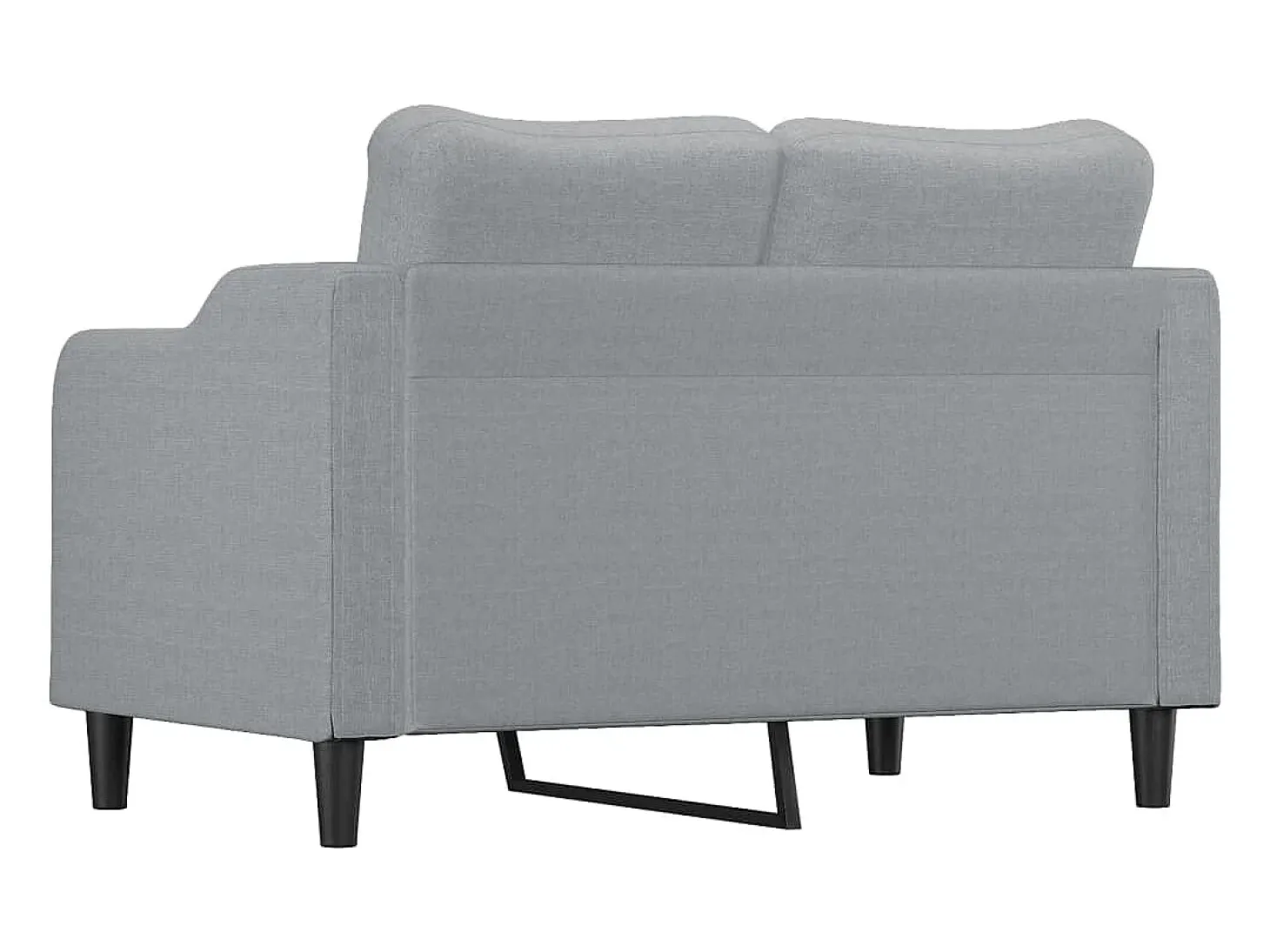 Sofá de 2 plazas de tela gris claro 120 cm