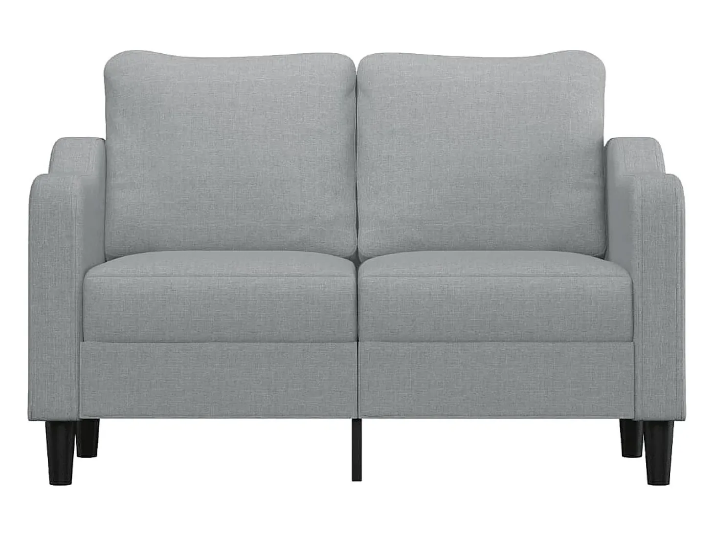 Sofá de 2 plazas de tela gris claro 120 cm