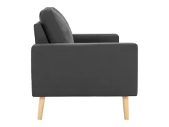 Sofá de 2 plazas de tela gris oscuro PWFG25330