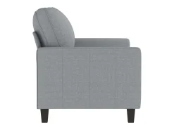 Sofá de 2 plazas de tela gris claro 120 cm
