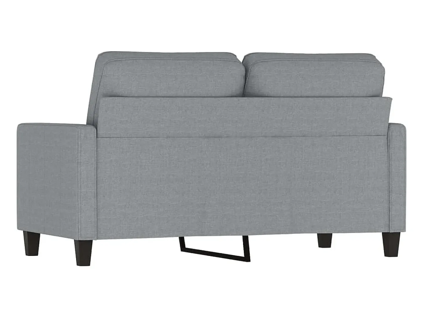 Sofá de 2 plazas de tela gris claro 120 cm