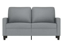 Sofá de 2 plazas de tela gris claro 120 cm