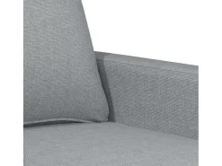 Sofá de 2 plazas de tela gris claro 120 cm