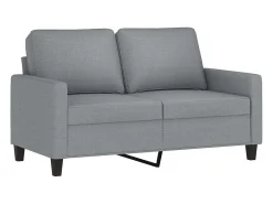 Sofá de 2 plazas de tela gris claro 120 cm