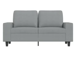 Sofá de 2 plazas de tela gris claro 120 cm PWFG58017