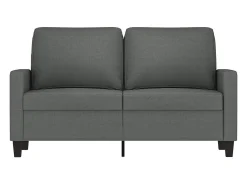 Sofá de 2 plazas de tela gris oscuro 120 cm