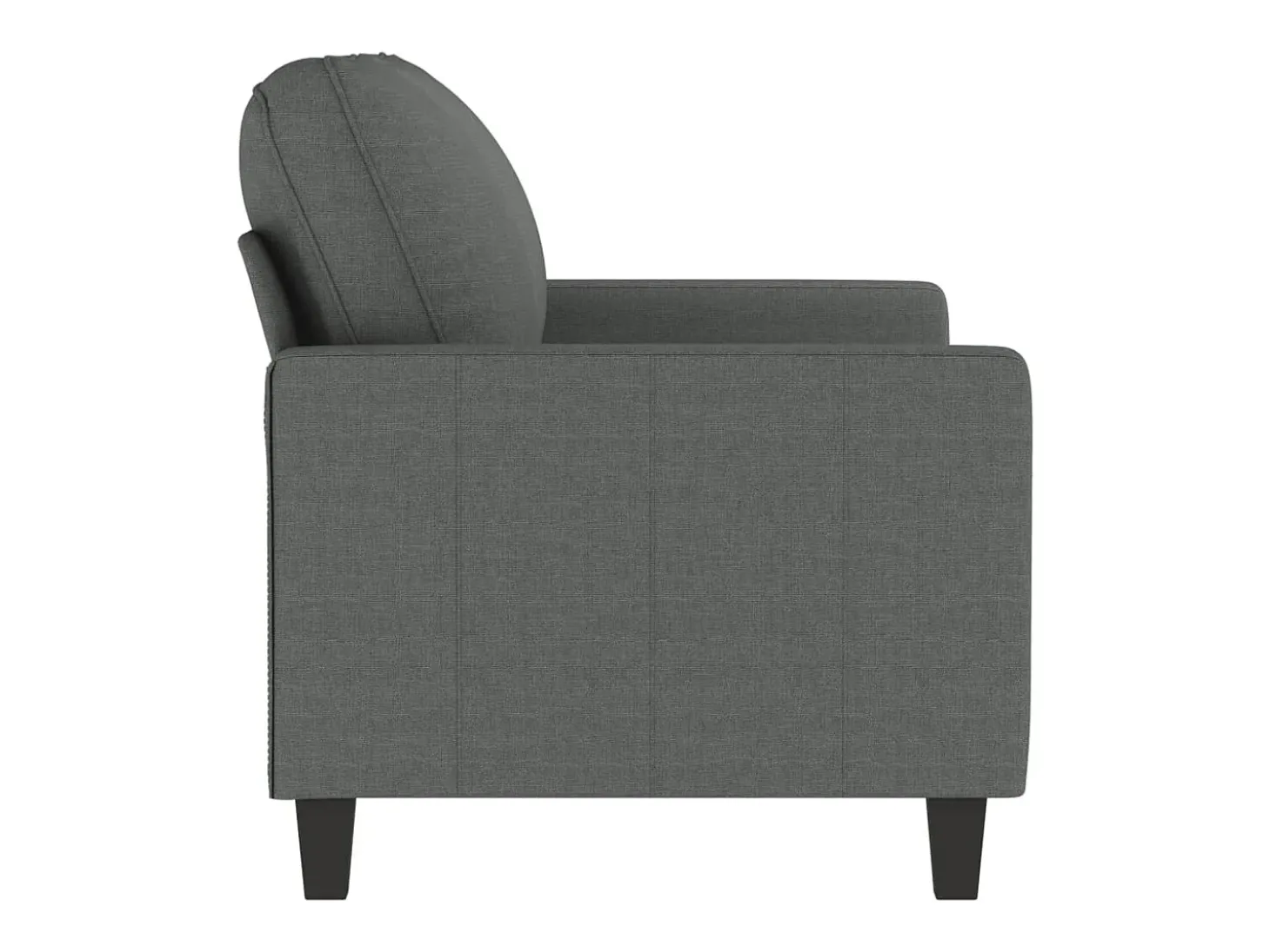 Sofá de 2 plazas de tela gris oscuro 120 cm