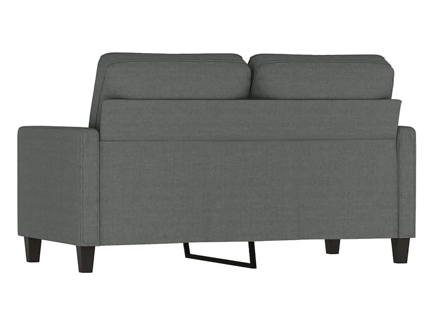 Sofá de 2 plazas de tela gris oscuro 120 cm