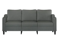 Sofá de 3 plazas de tela gris oscuro 180 cm