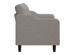 Sofá de 2 plazas de tela gris taupé 140 cm