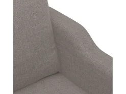 Sofá de 2 plazas de tela gris taupé 140 cm