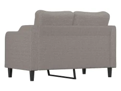Sofá de 2 plazas de tela gris taupé 140 cm