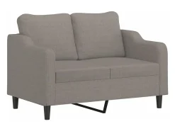 Sofá de 2 plazas de tela gris taupé 140 cm