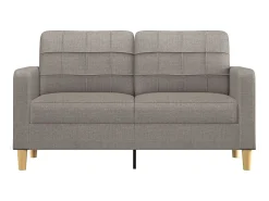 Sofá de 2 plazas de tela gris taupé 140 cm