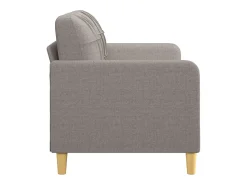 Sofá de 2 plazas de tela gris taupé 140 cm