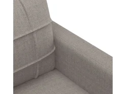 Sofá de 2 plazas de tela gris taupé 140 cm
