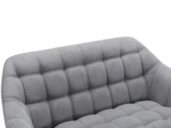Sofá de 2 plazas de tela gris acolchado de estilo escandinavo. Tendencia del momento. Medidas: Ancho 127 x Prof. 73 x Alt. 77 cm. CASERTA