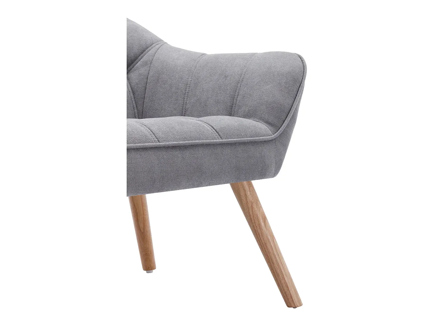 Sofá de 2 plazas de tela gris acolchado de estilo escandinavo. Tendencia del momento. Medidas: Ancho 127 x Prof. 73 x Alt. 77 cm. CASERTA