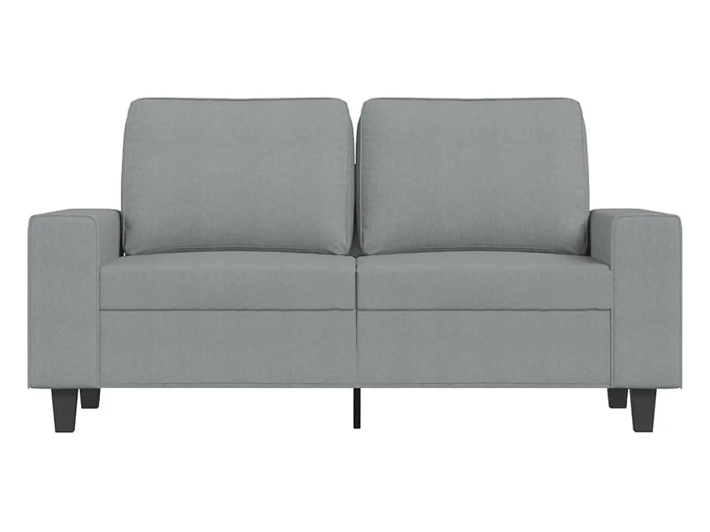 Sofá de 2 plazas de tela gris claro 120 cm