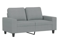 Sofá de 2 plazas de tela gris claro 120 cm