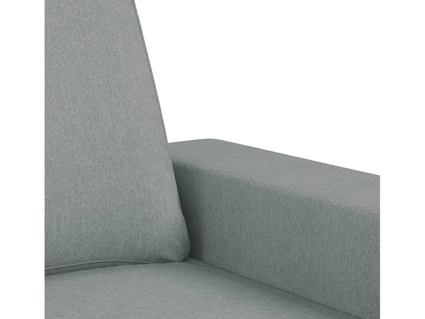 Sofá de 2 plazas de tela gris claro 120 cm
