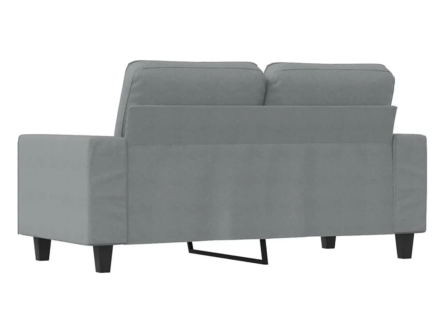Sofá de 2 plazas de tela gris claro 120 cm