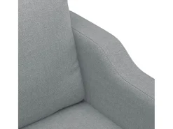 Sofá de 3 plazas de tela gris claro 180 cm