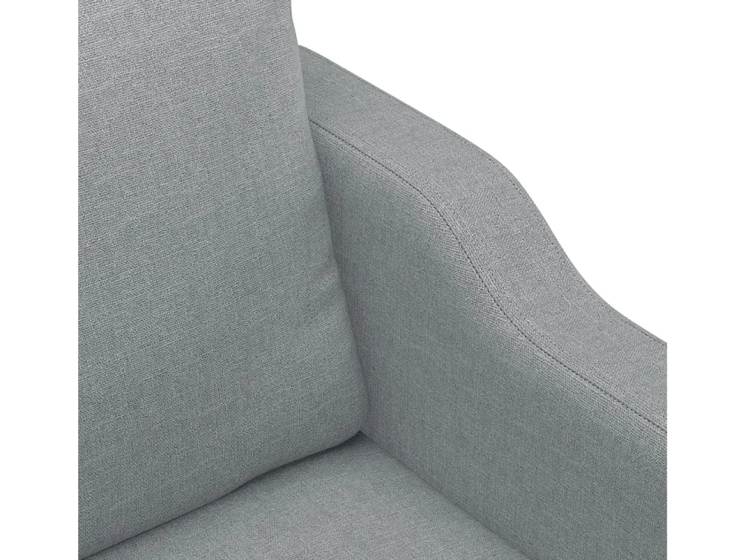Sofá de 3 plazas de tela gris claro 180 cm