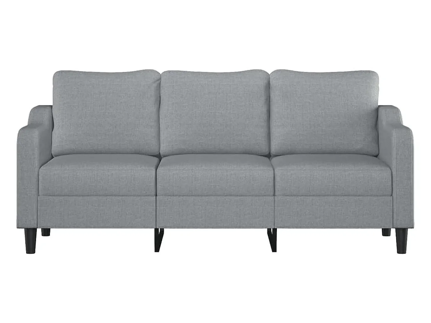 Sofá de 3 plazas de tela gris claro 180 cm