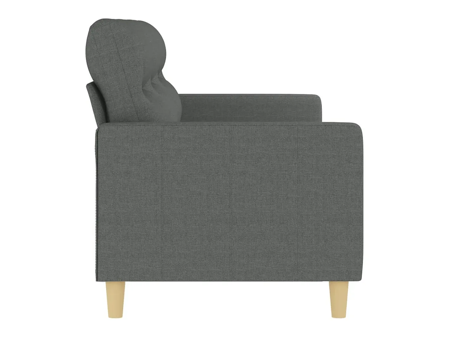 Sofá de 3 plazas de tela gris oscuro 180 cm
