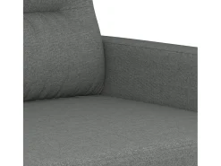 Sofá de 3 plazas de tela gris oscuro 180 cm