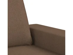 Sofá de 2 plazas de tela marrón 140 cm