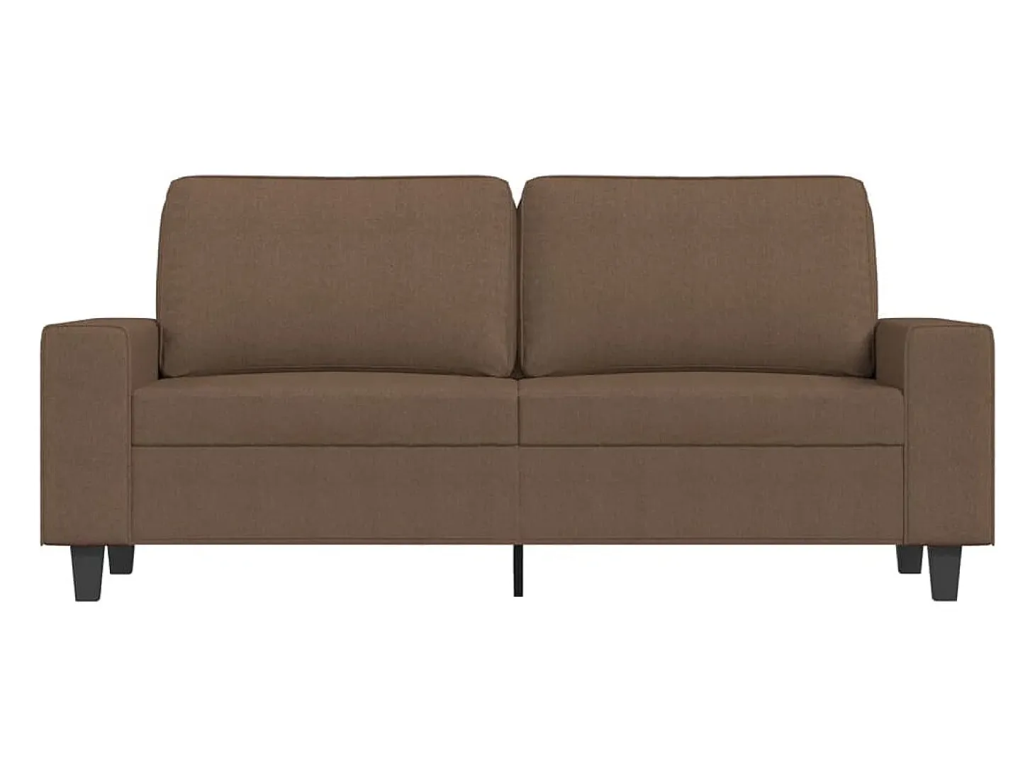 Sofá de 2 plazas de tela marrón 140 cm