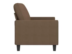 Sofá de 2 plazas de tela marrón 140 cm
