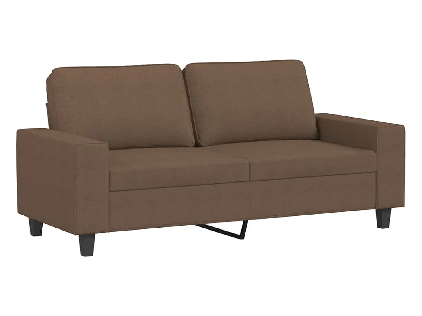 Sofá de 2 plazas de tela marrón 140 cm