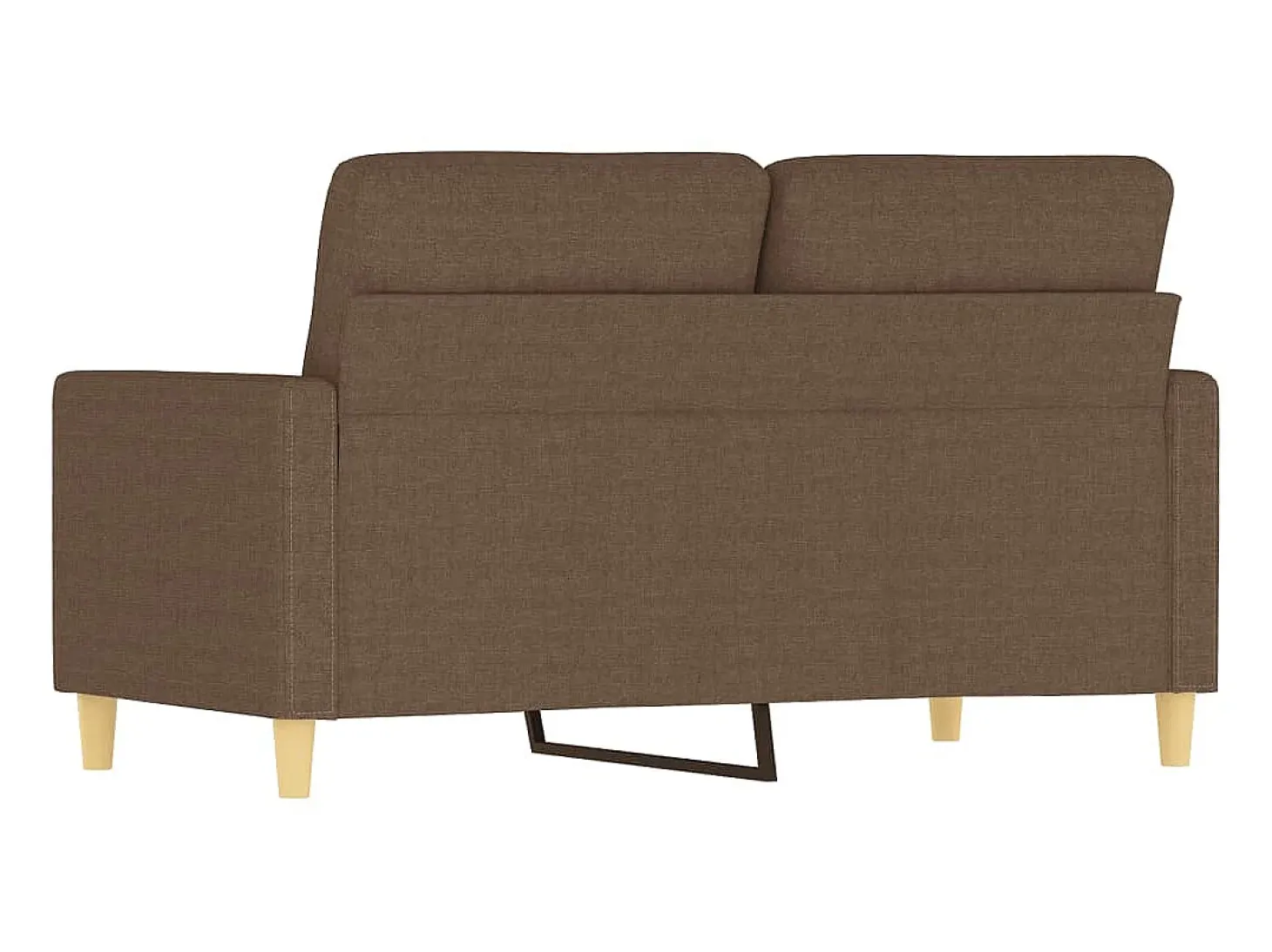 Sofá de 2 plazas de tela marrón 120 cm PWFG95871