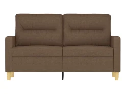 Sofá de 2 plazas de tela marrón 120 cm PWFG95871