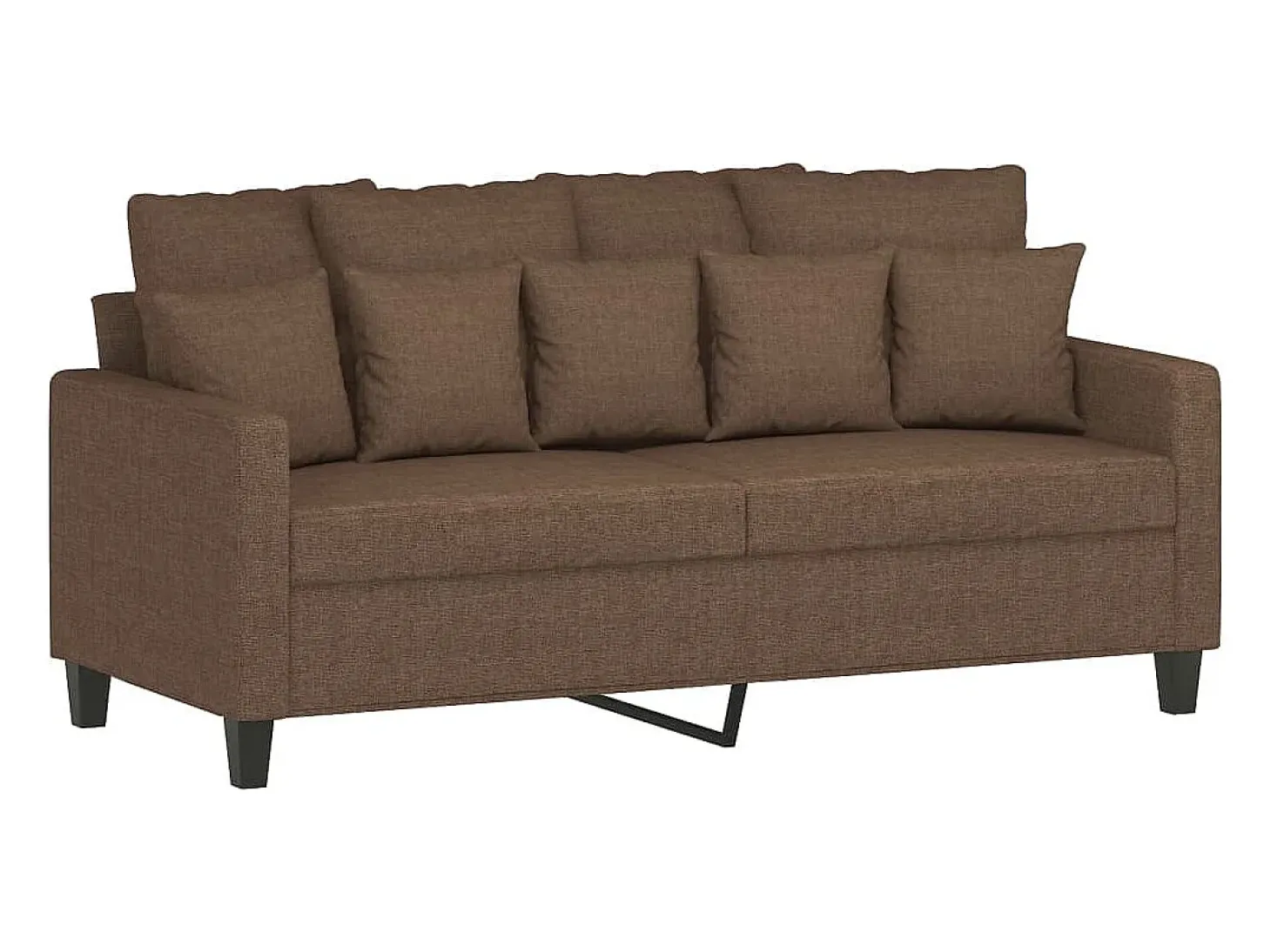 Sofá de 2 plazas de tela marrón 140 cm