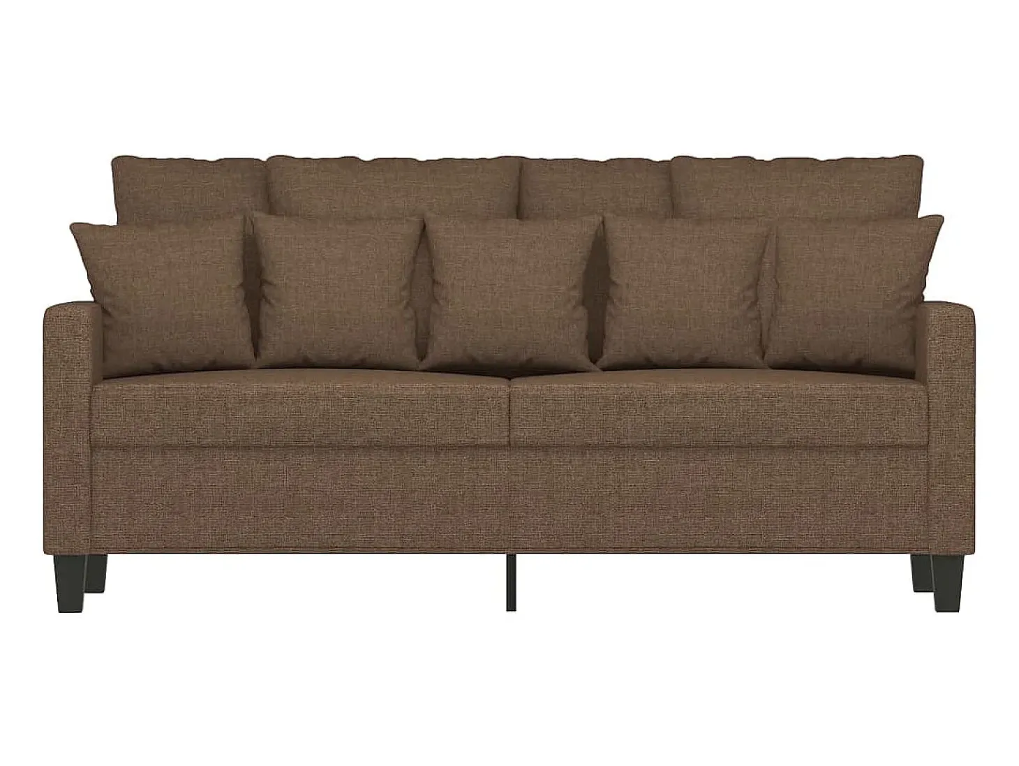 Sofá de 2 plazas de tela marrón 140 cm