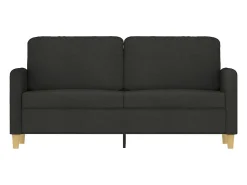 Sofá de 2 plazas de tela negro 140 cm
