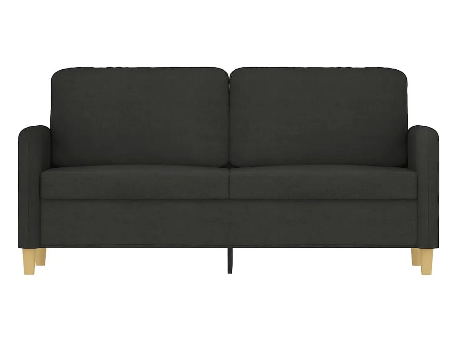 Sofá de 2 plazas de tela negro 140 cm