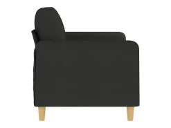 Sofá de 2 plazas de tela negro 140 cm