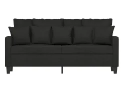 Sofá de 2 plazas de tela negro 140 cm
